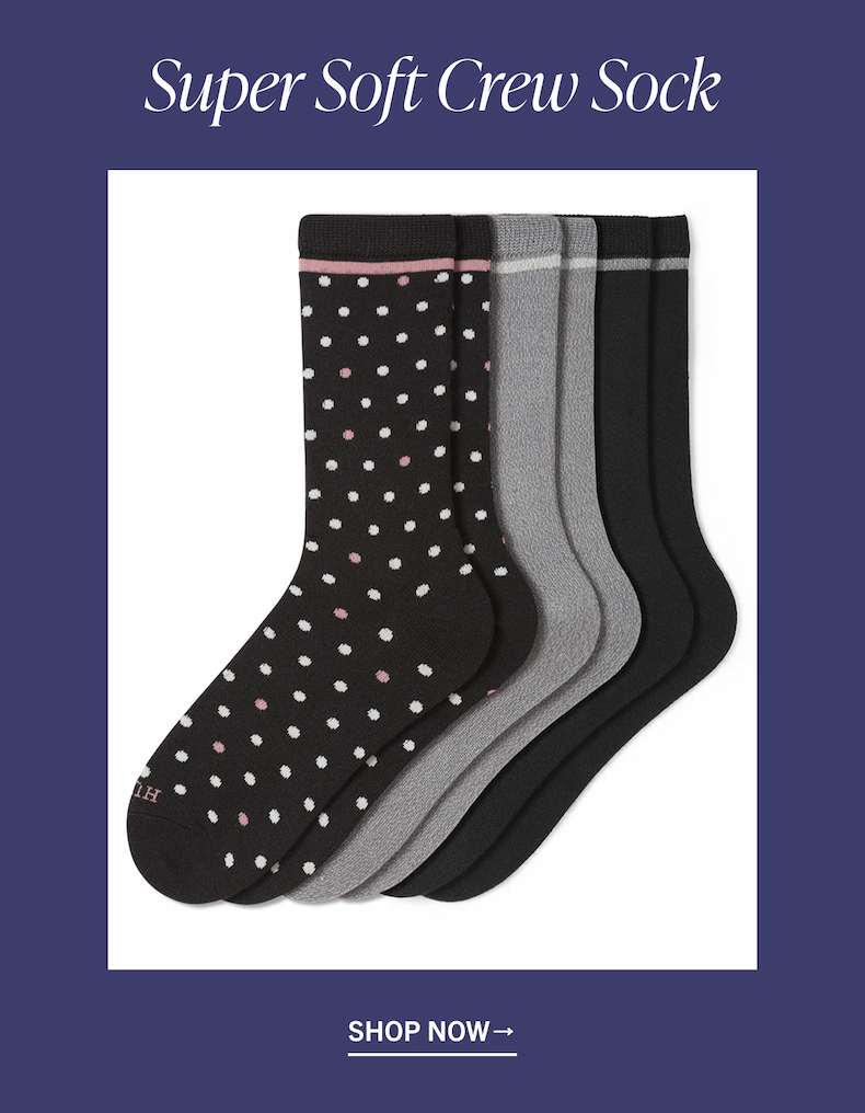 Super Soft Crew Sock 3 Pair Pack