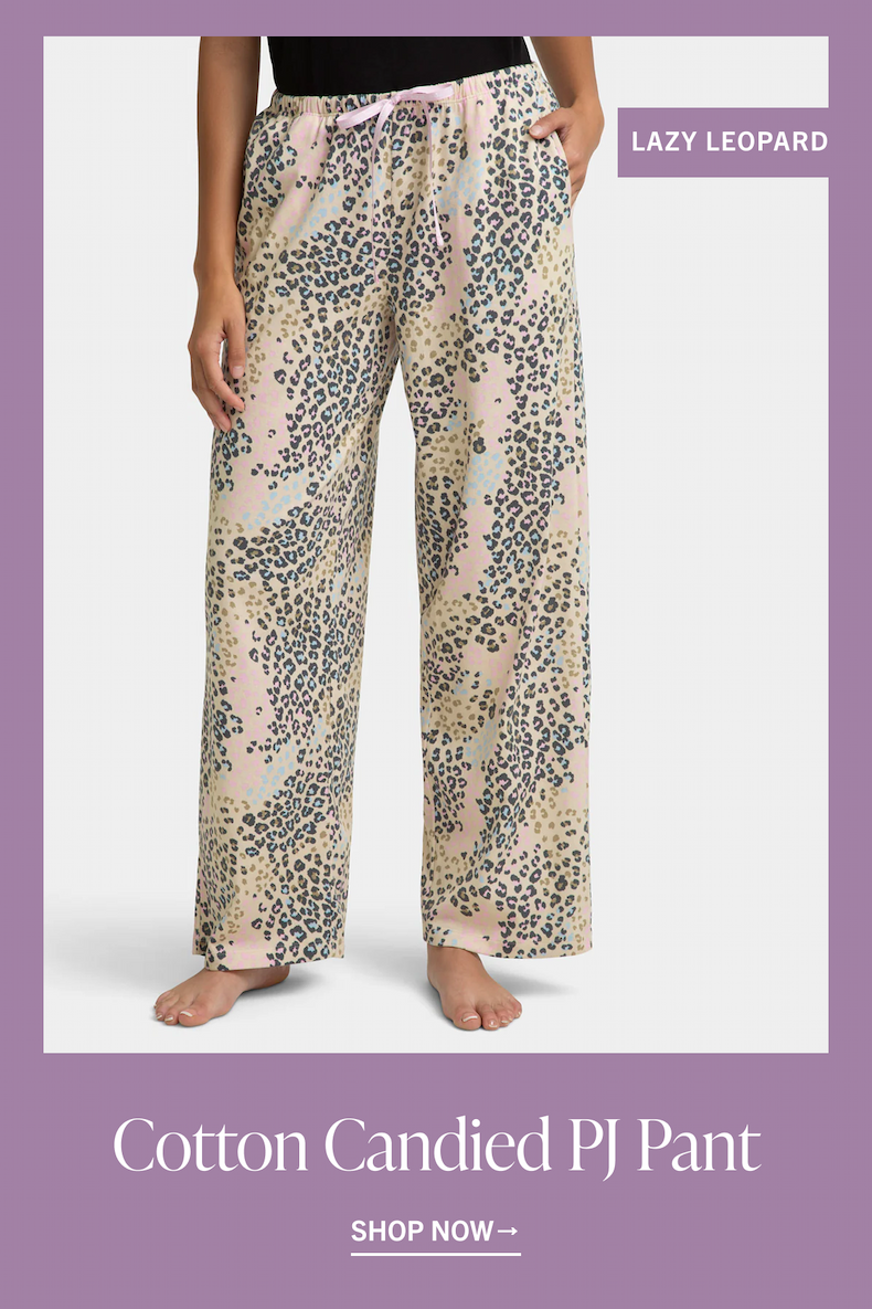 Cotton Candied Lazy Leopard PJ Pant