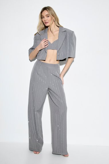 Premium Embellished Straight Leg Trouser