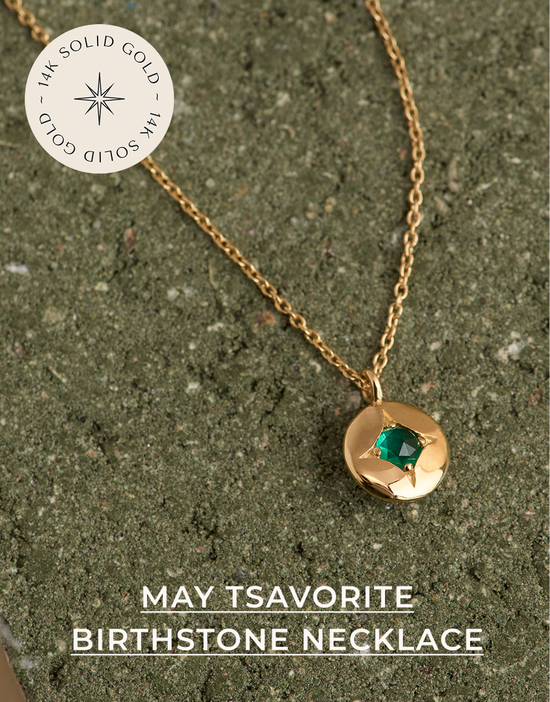 May tsavorite birthstone necklace