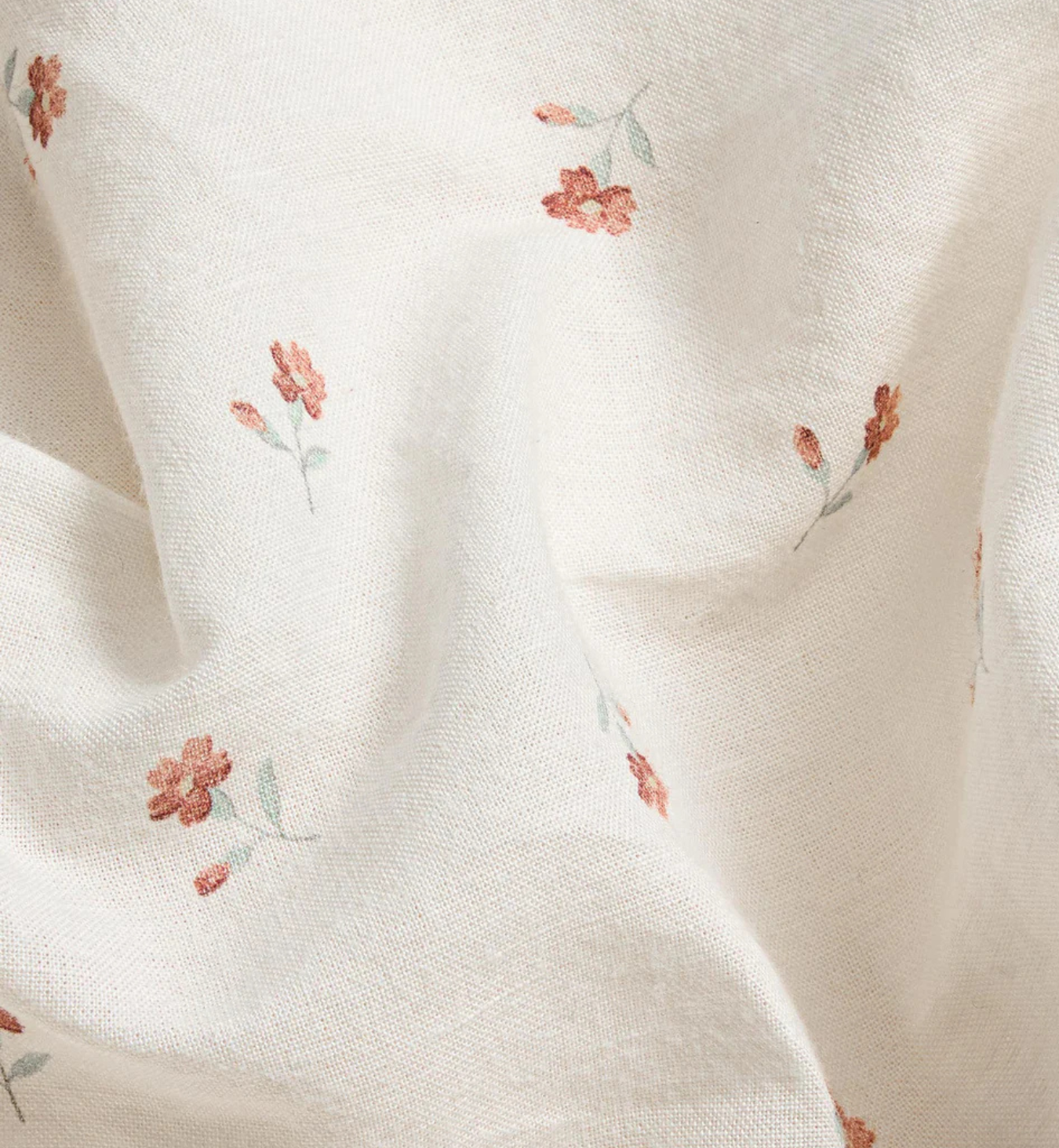 Pearl Posy Bud Linen Blend Duvet Cover