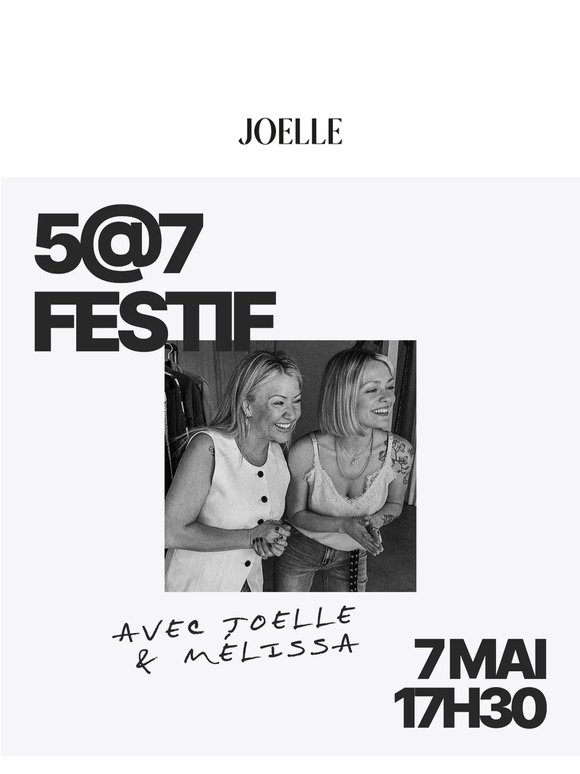 Rappel – 5@7 festif avec Joelle et Mélissa