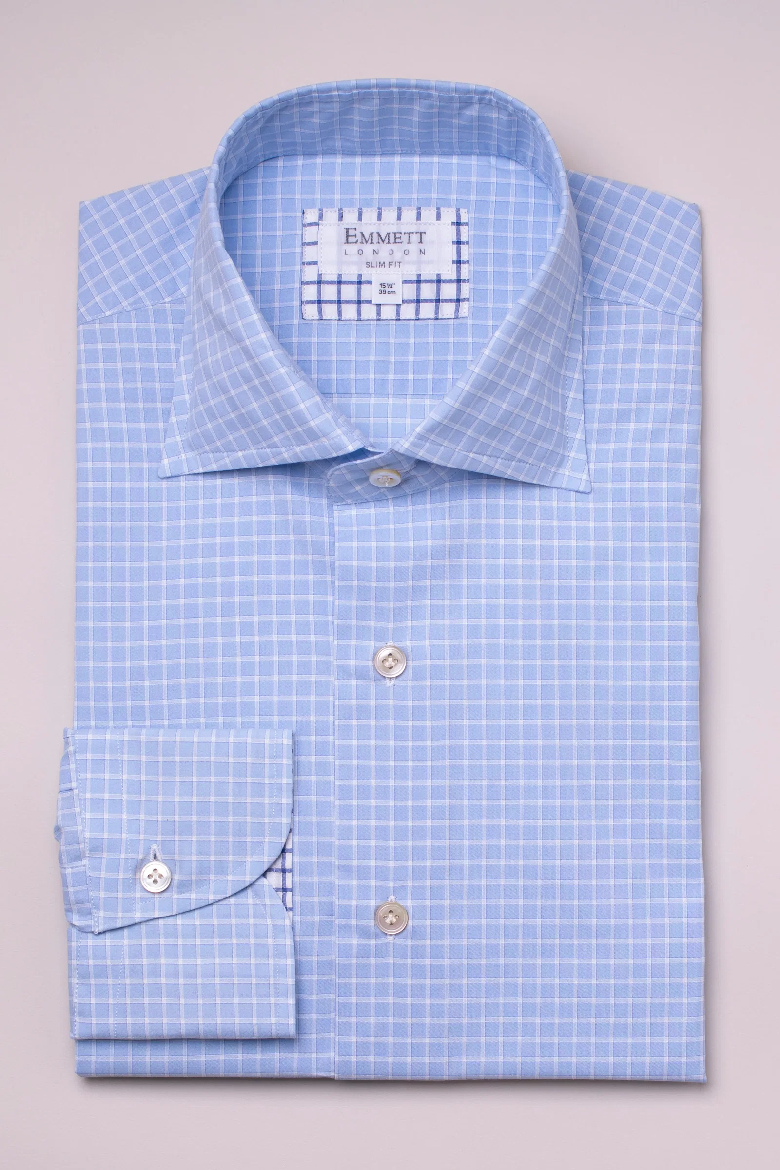 Image of Superlight Blue Open Check Shirt