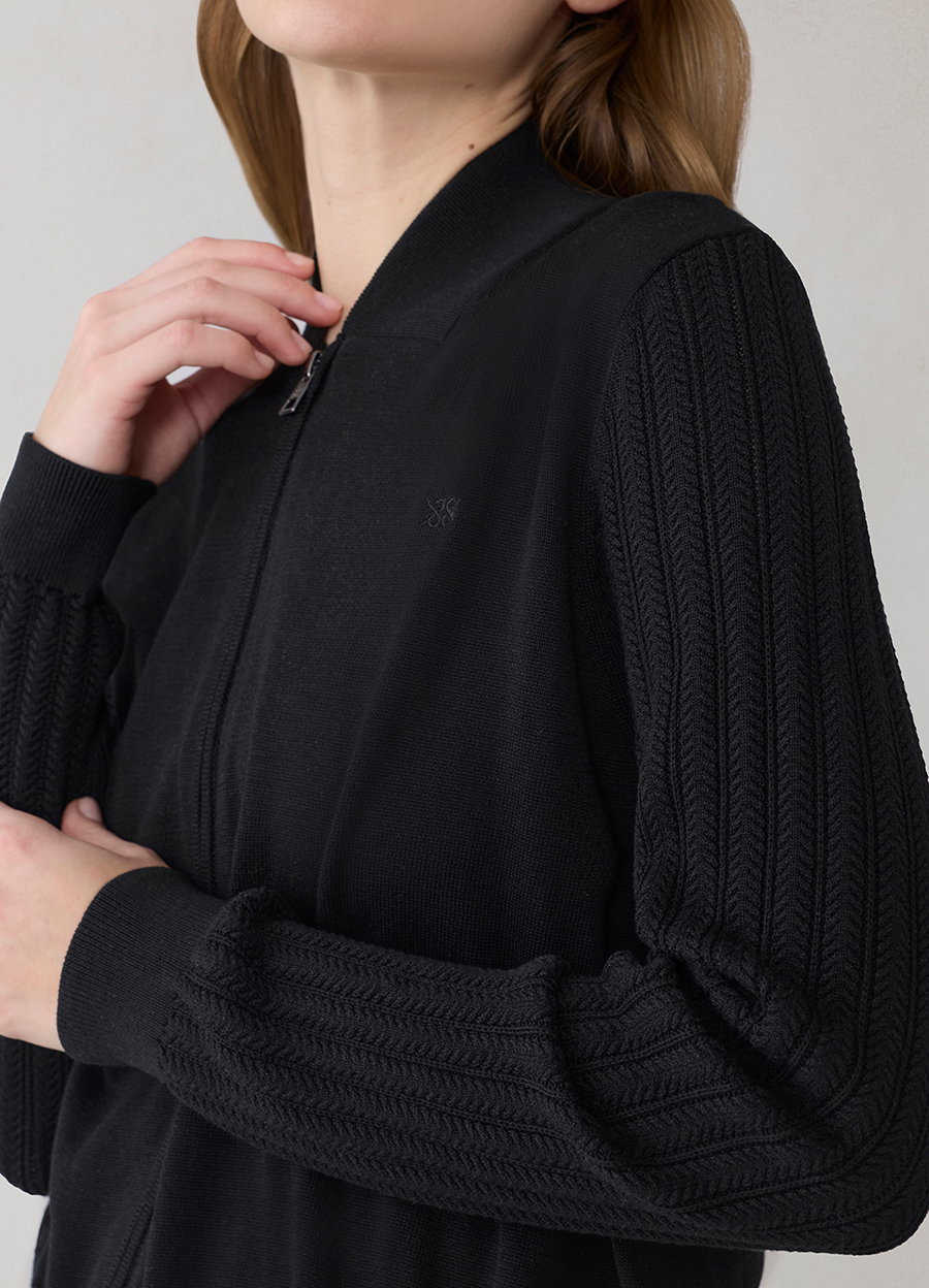 LORETTA Bomber in Silk Cotton Knit
