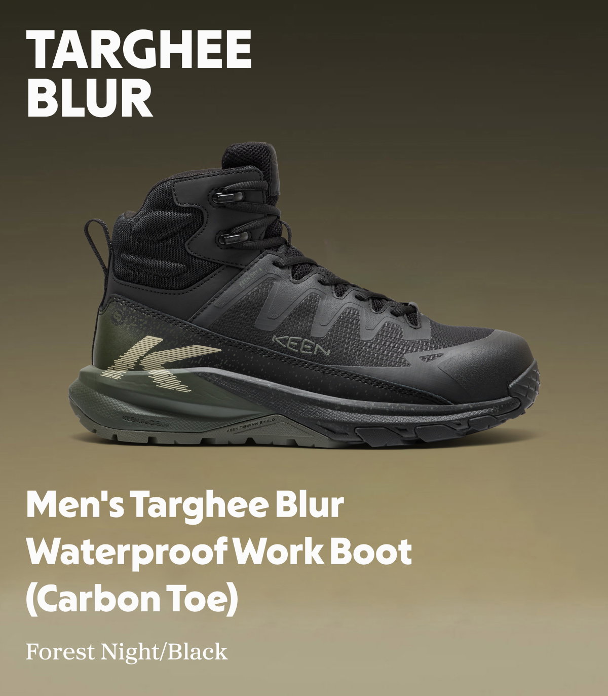 Men's Targhee Blur Waterproof Work Boot (Carbon Toe)