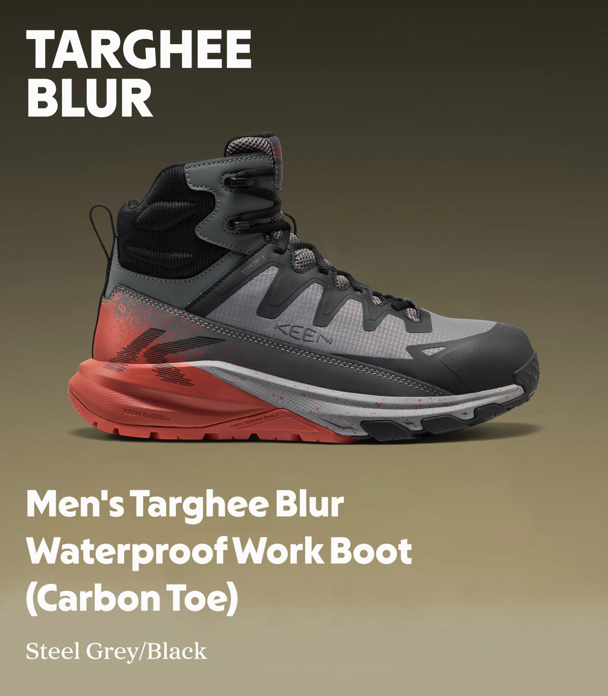 Men's Targhee Blur Waterproof Work Boot (Carbon Toe)