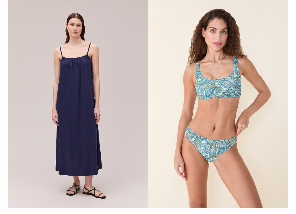 The Topanga Slip Dress in Evening Blue [SHOP NOW]