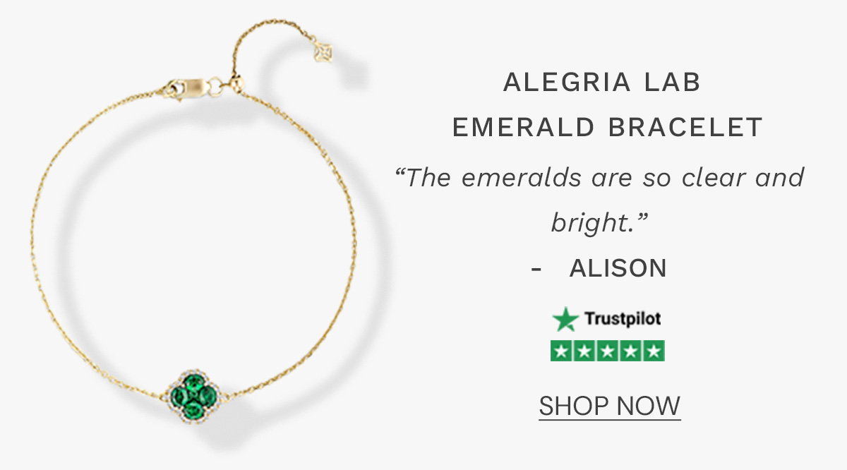 Alegria Lab Emerald Bracelet 0.75ct in 18k Gold Vermeil