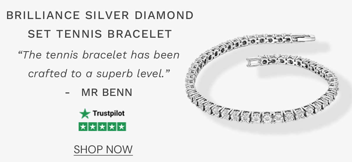Brilliance Silver Diamond Set 0.57ct Tennis Bracelet
