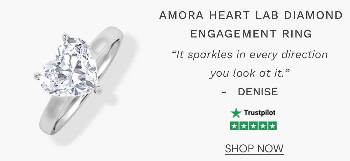 Amora Heart 2.00ct Lab Diamond Engagement Ring F/VS Set in Platinum
