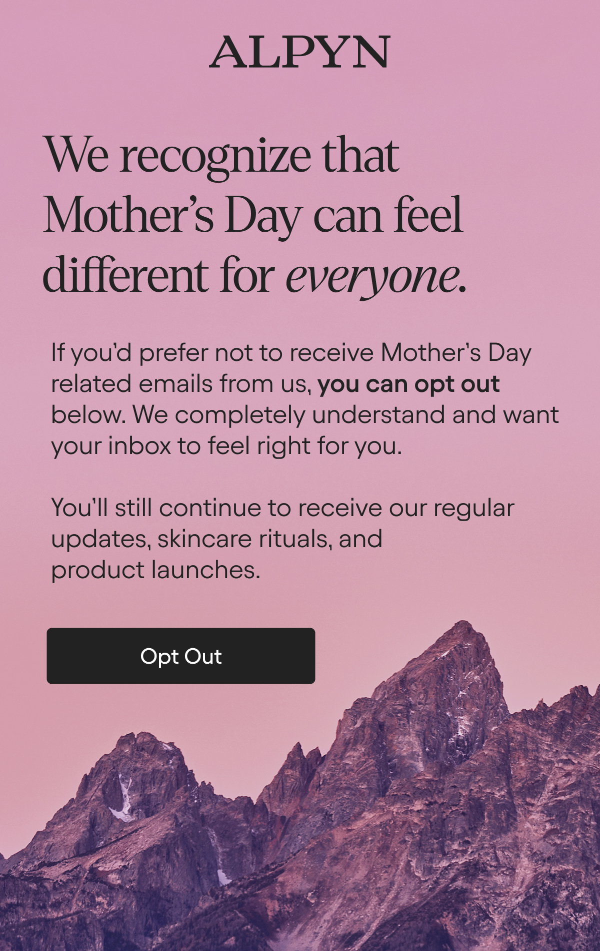 Mother's Day Opt Out 