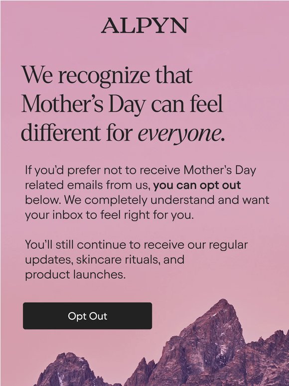 Want to opt out of Mother’s Day messaging?