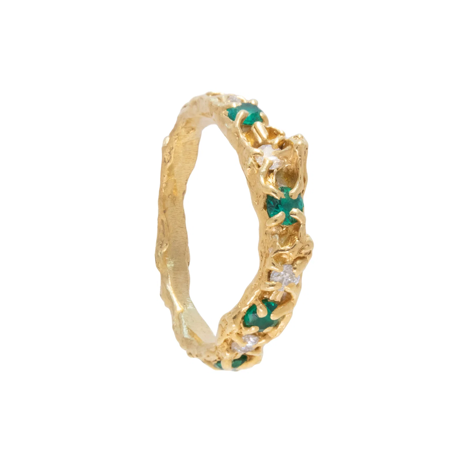 Image of Alba Emerald & Moissanite Ring