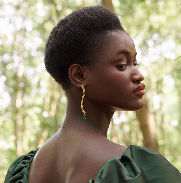 Enoki Emerald Earrings