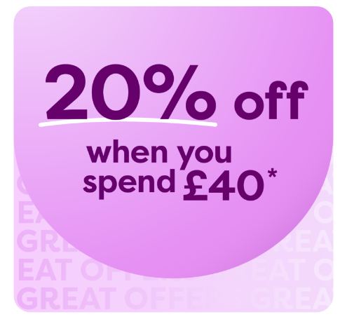 20% off when you spend £40