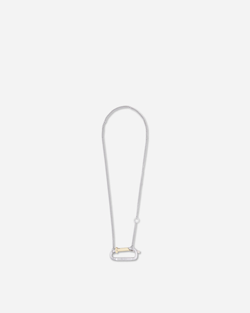 Mini Carabiner Chain Necklace Silver
