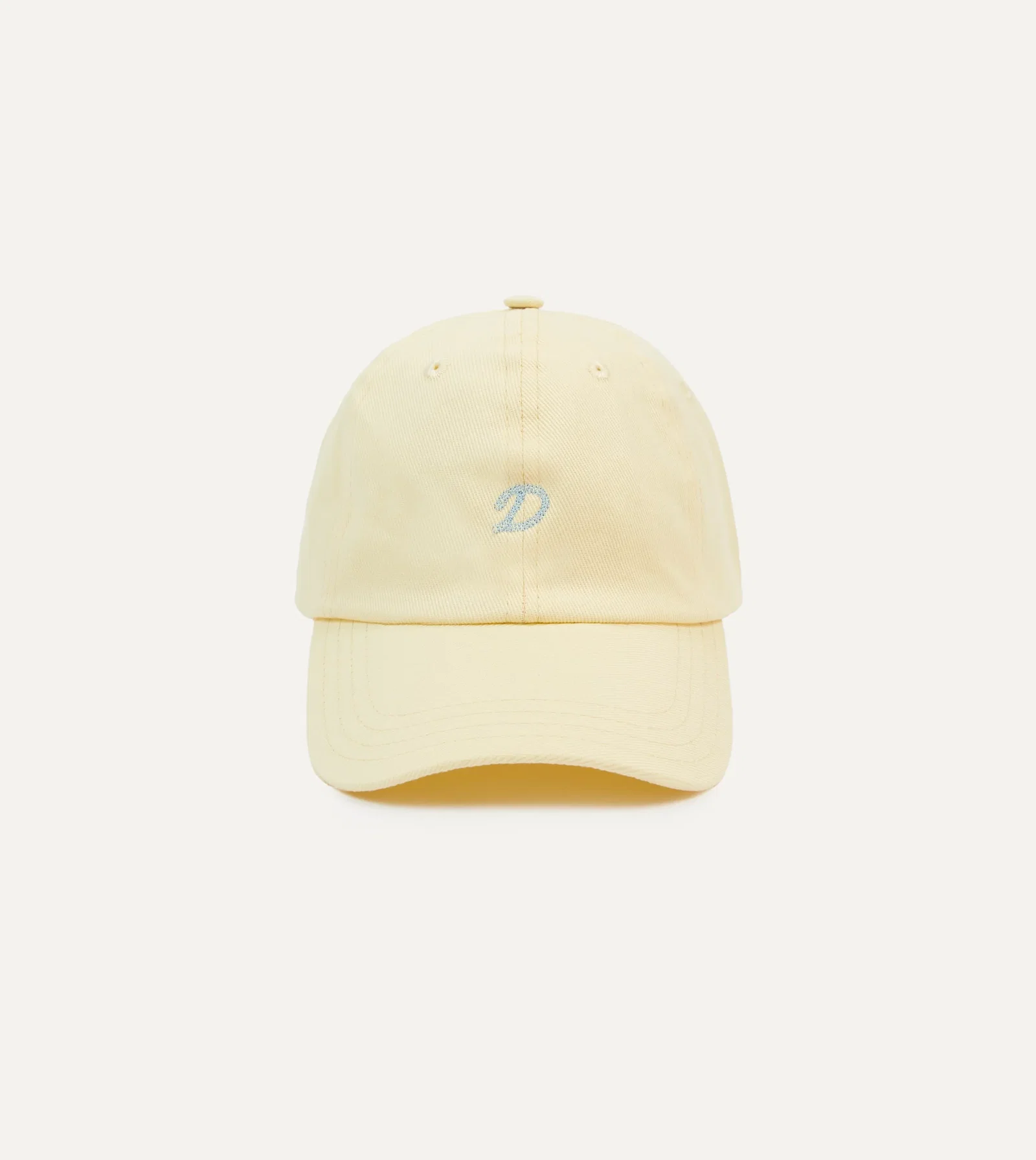 Image of Yellow Chainstitch 'D' Cotton Twill Baseball Cap