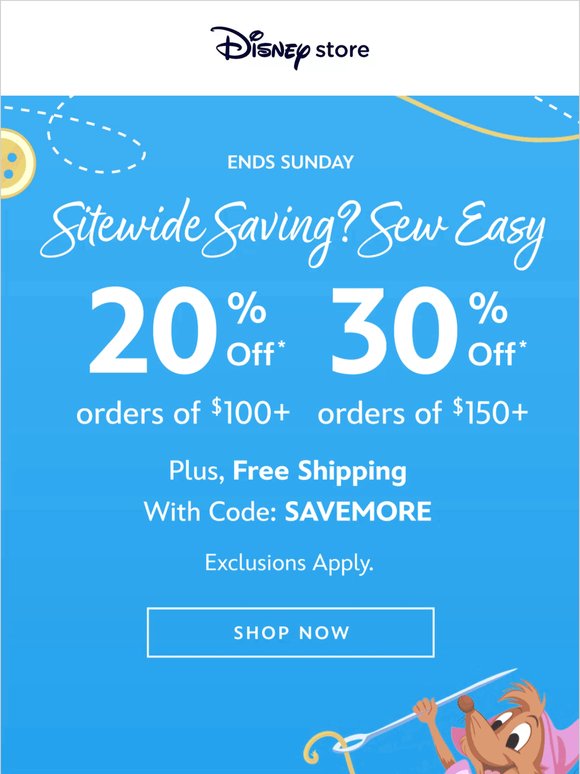 30% Off $150+ & 20% Off $100+ = 💰