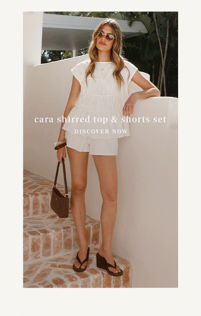Cara Shirred Top & Shorts Set