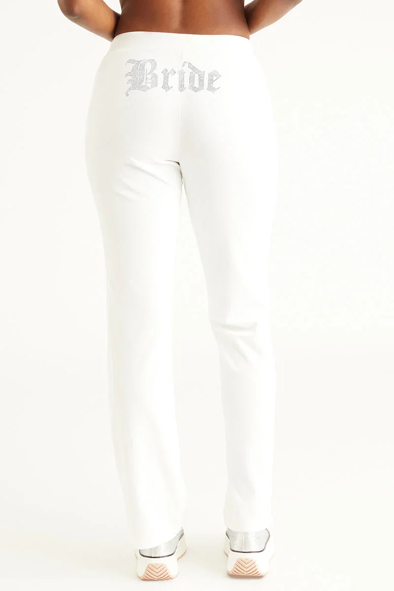 Image of Bride Customizable Big Bling Velour Track Pants