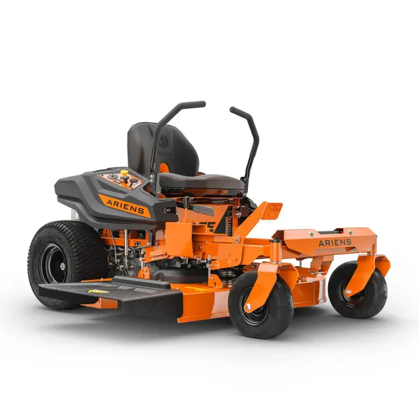 Orange Ariens zero turn riding mower
