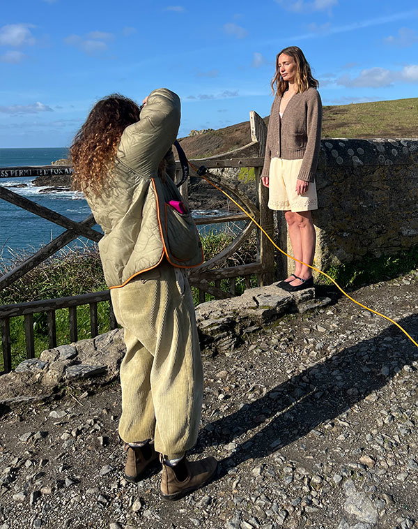 Ingleton Crop Cardigan in Loam