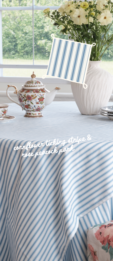 Cornflower Classic Ticking Stripe