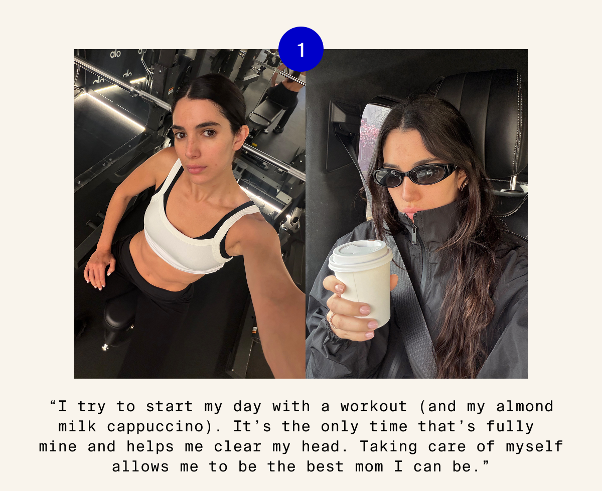 I try to start my day with a workout.