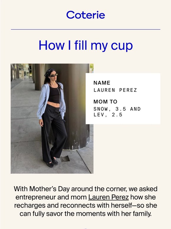 How Lauren Perez fills her cup