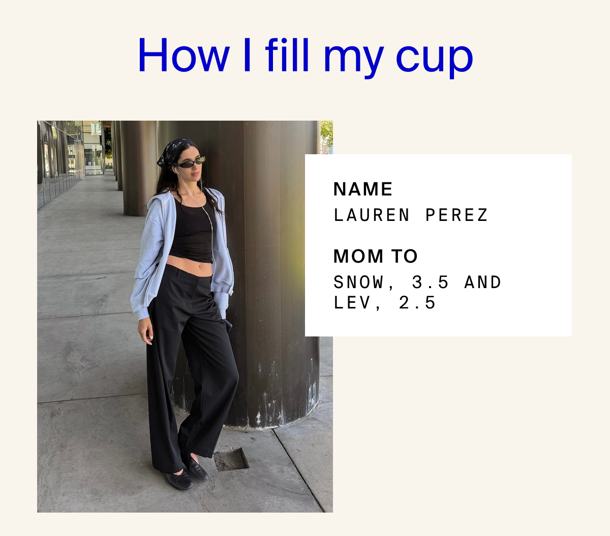 How I fill my cup