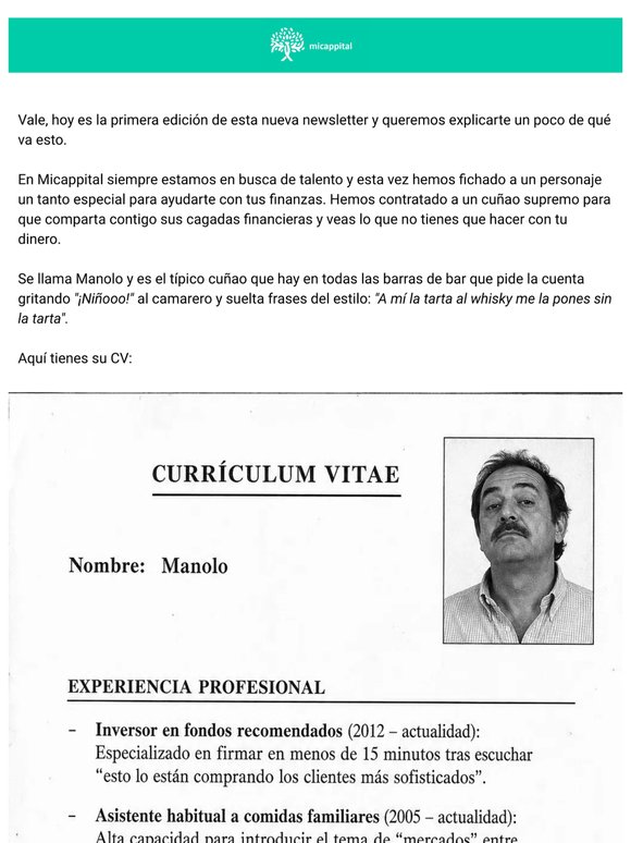 La primera de Manolo