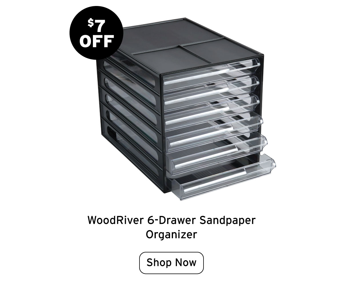 WoodRiver Six Drawer Sandpaper Organizer