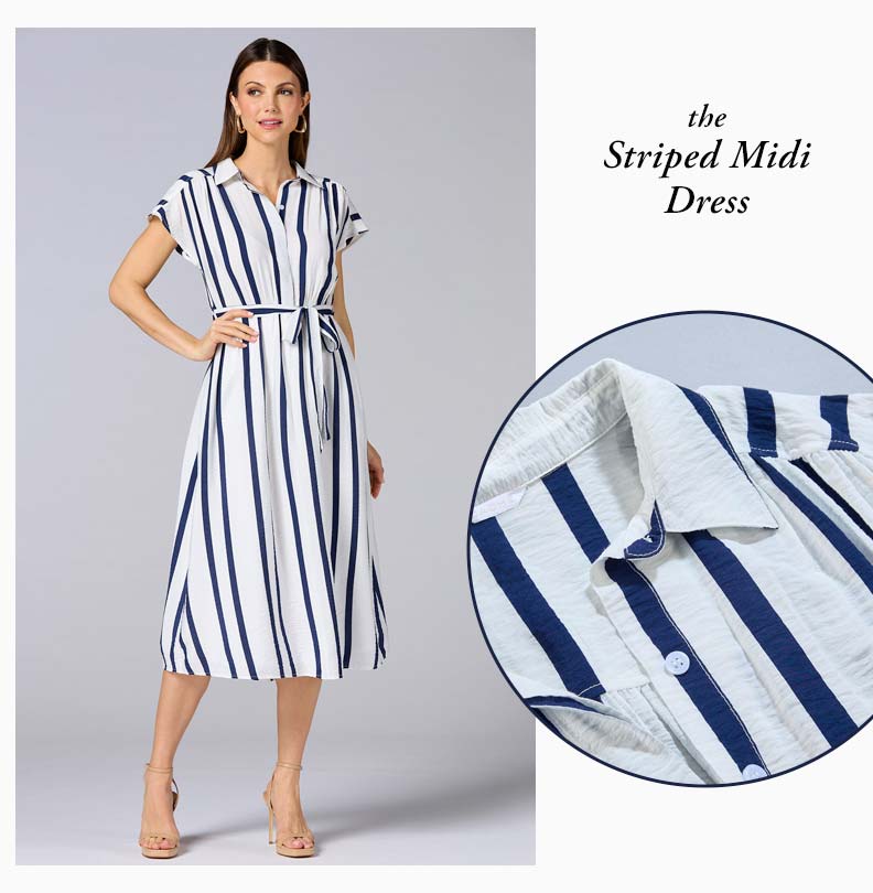 Shop the Striped Midi Dress