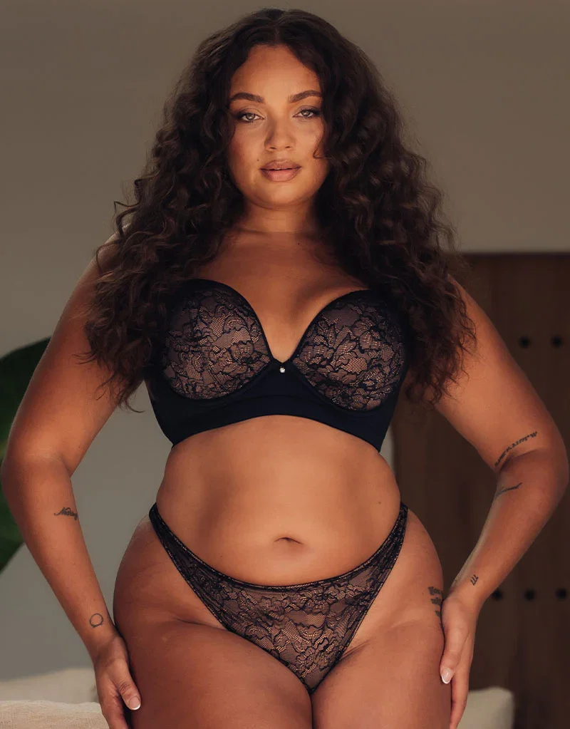 Curvy Kate Hey Girls SuperPlunge Strapless Multiway Bra Black/Latte