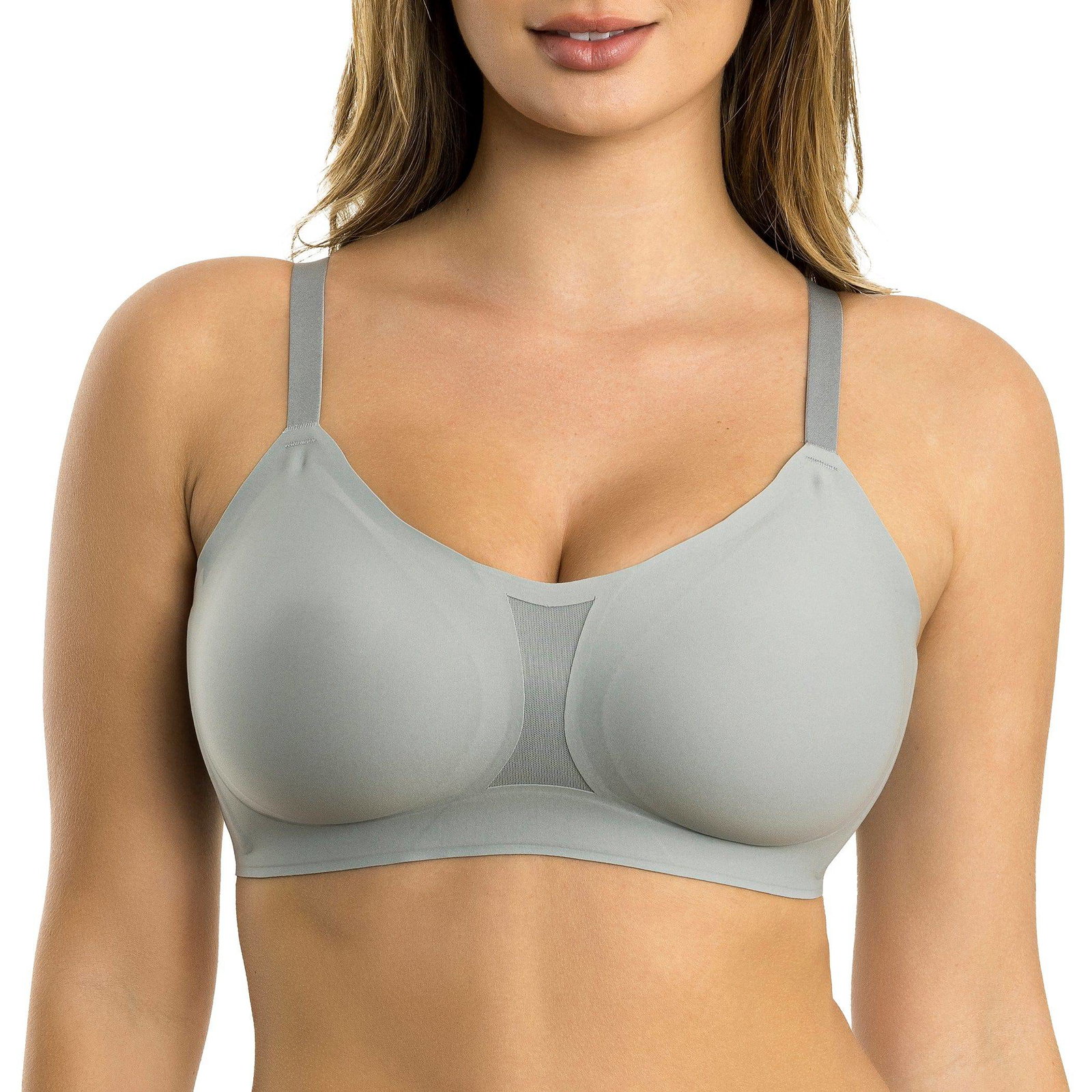 Image of PARFAIT Simplicity P2400 Full Busted Seamless and Smooth Everyday Basic Wirefree Bra with Removable Pads - Grey