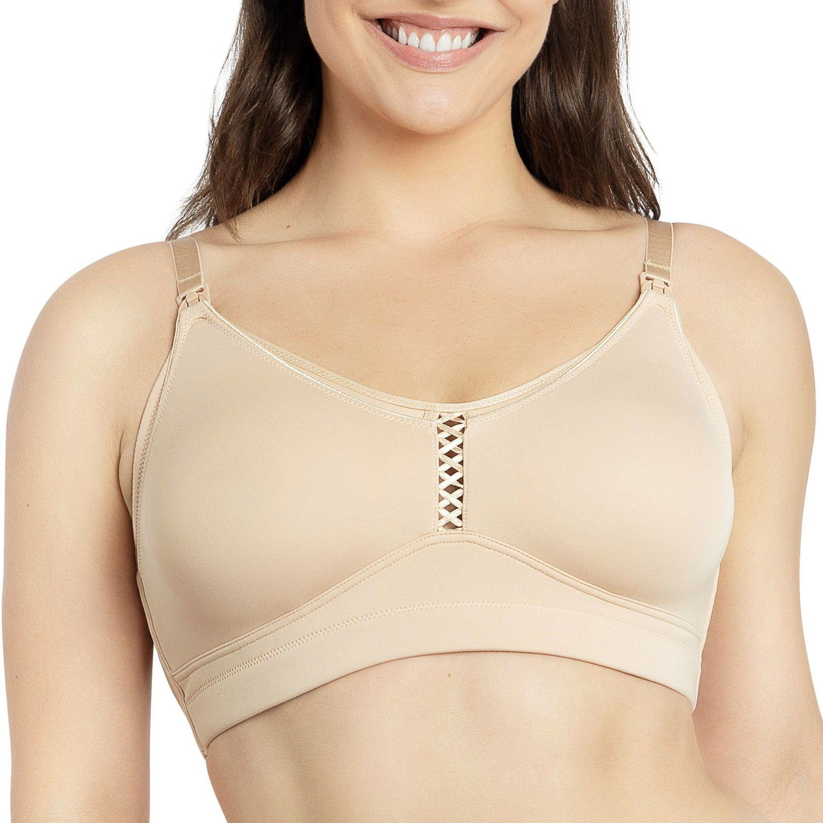 Image of PARFAIT Erika P58611 Women Full Bust Smooth Seamless Wire-Free Nursing Bra - Bare
