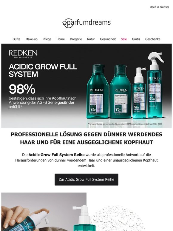 NEUHEIT:  Acidic Grow Full System Reihe von Redken
