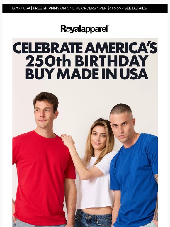 America's 250th - Stock up on Made in USA Blanks