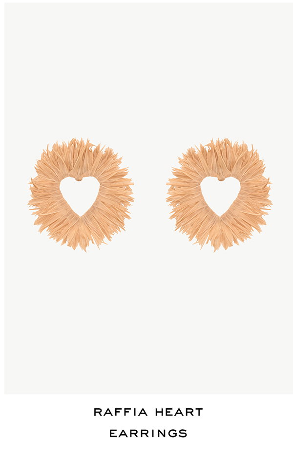 Raffia Heart Earrings