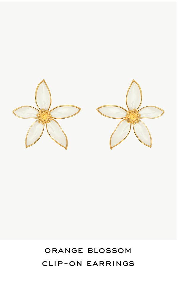 Orange Blossom Clip-On Earrings