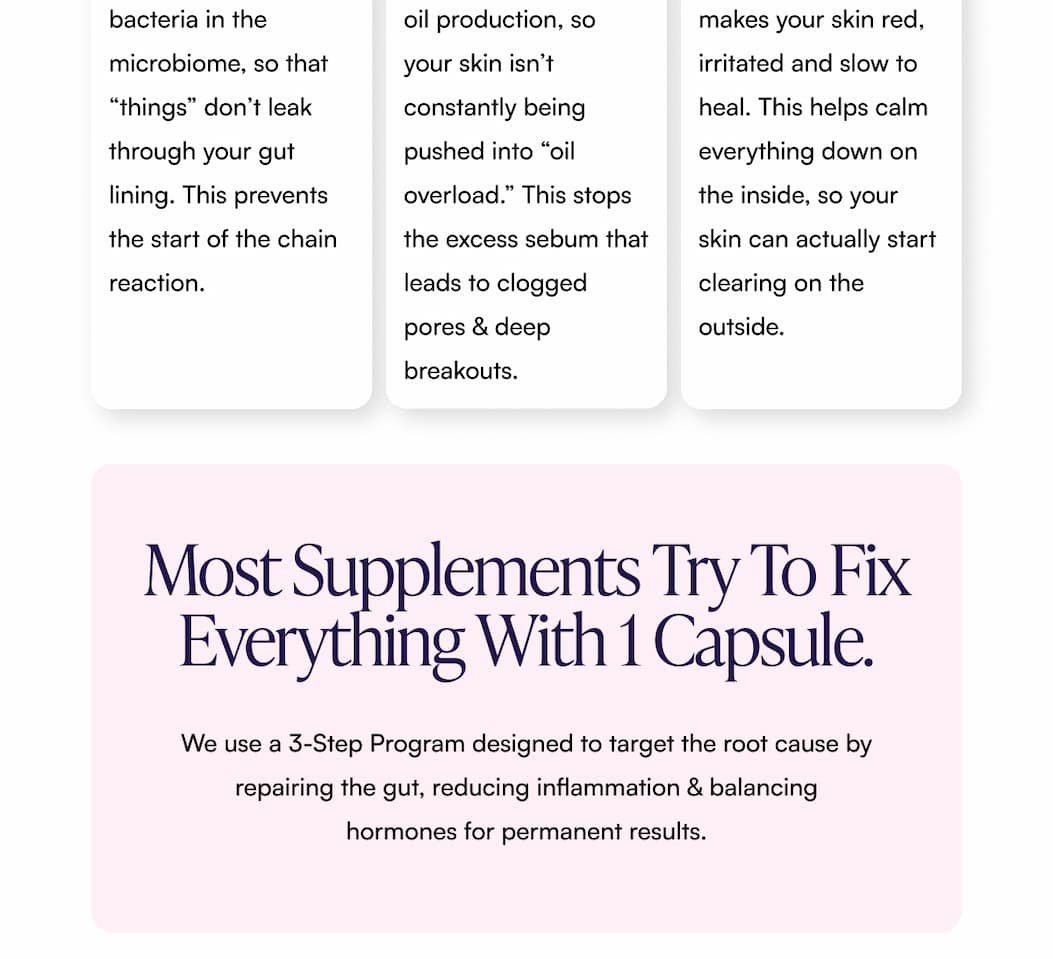 Most Supplements Try To Fix Everything With 1 Capsule