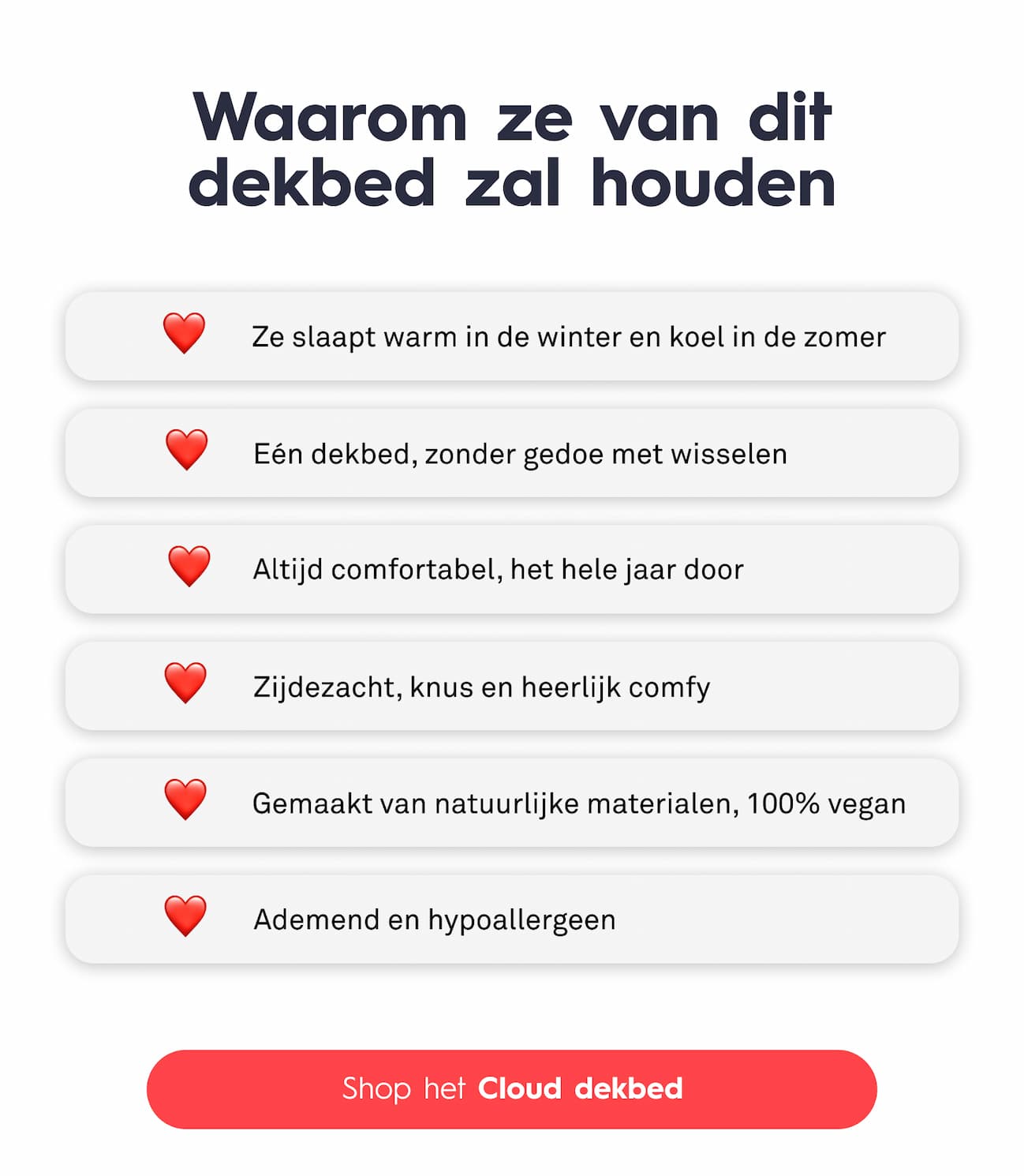 Waarom ze van dit dekbed zal houden