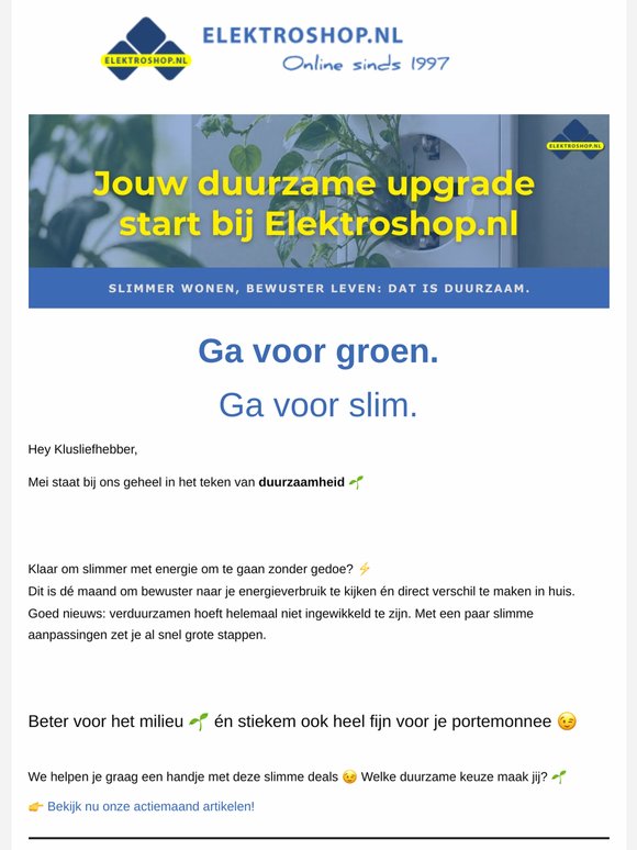Duurzaam voordeel: dit is hét moment om slim te kiezen 🌱