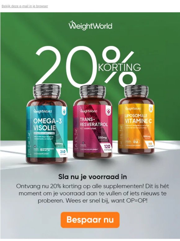 Alles 20% goedkoper!? 😍