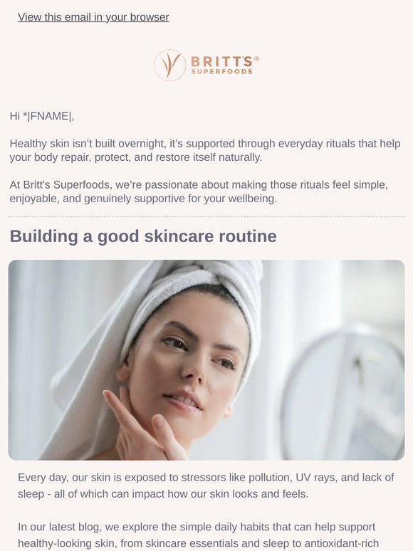 Your everyday habits could be supporting healthier skin ✨