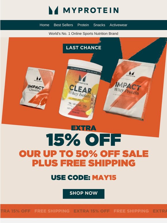 Last chance 🏃💨 FREE Shipping + EXTRA 15% OFF