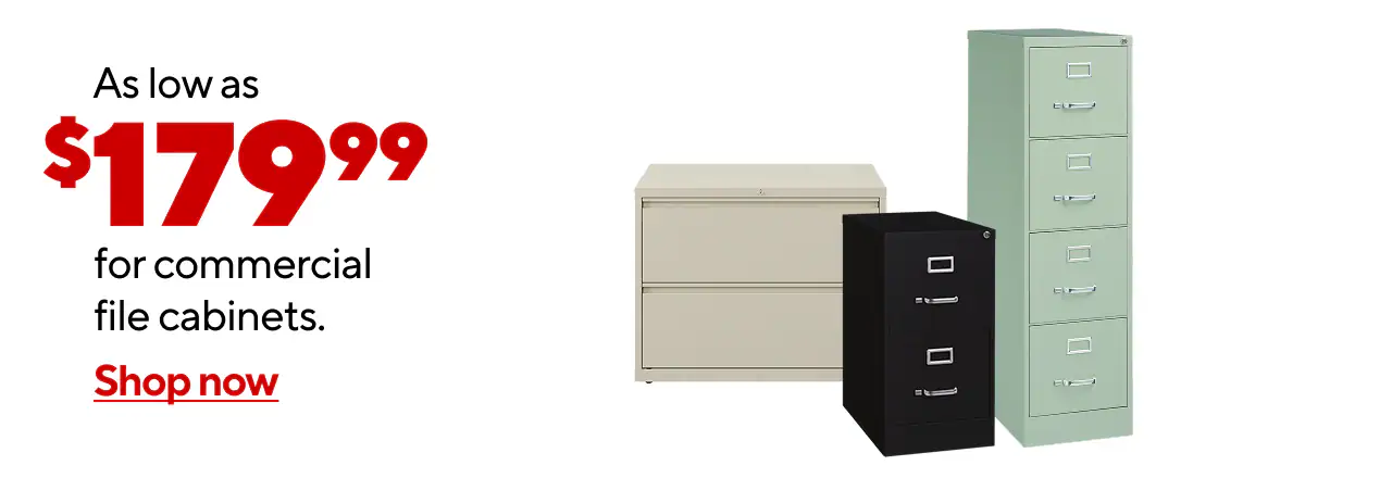 Commercial Grade File Cabinets starting at $179.99
