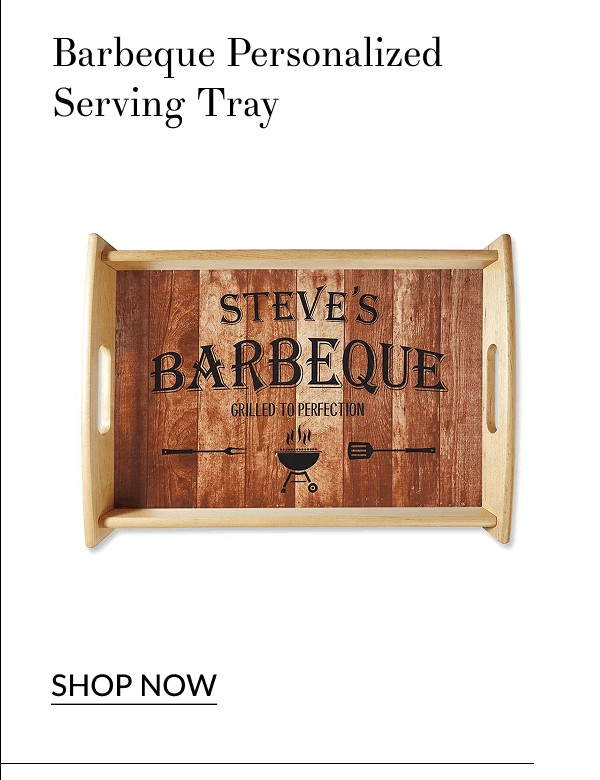 Barbeque Personalized Serving Tray [Click here to Shop Now]