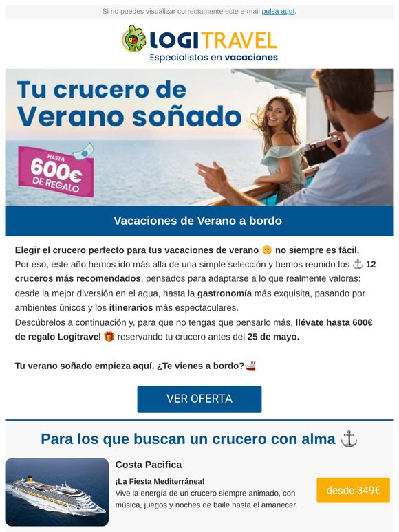 Tu crucero de verano soñado + 600€ de regalo