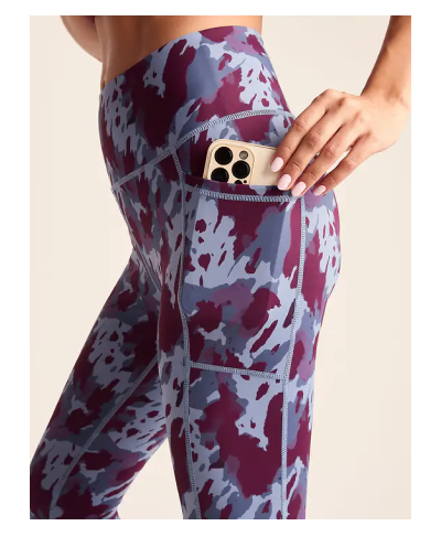 Farby Womens Breathable Performance Leggings - Smokey Blue Print